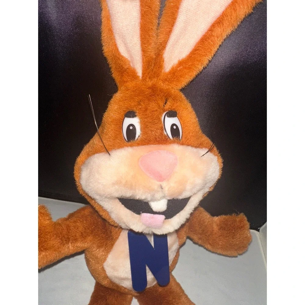 Vintage Nesquik Bunny Plush Stuffed Animal Quicky Mascot 20 Inch Brown Rabbit